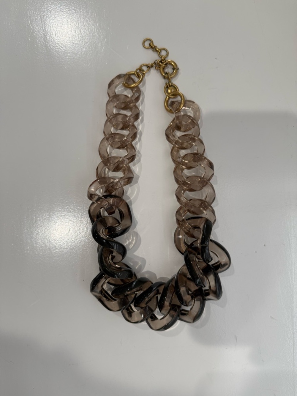 Jcrew lucite black/gray necklace